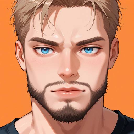 Energetic Portrait of a Blue-Eyed Man Energetic Portrait of a Blue-Eyed Man