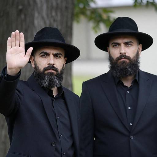 Two Bearded Men in Dark Suits