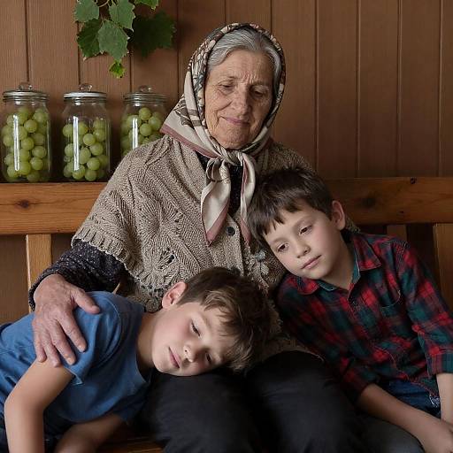 Warm Family Moment with Elderly Woman