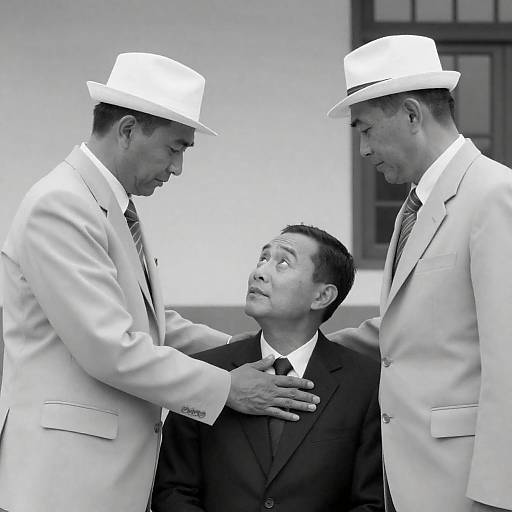 Vintage Black and White Trio Portrait