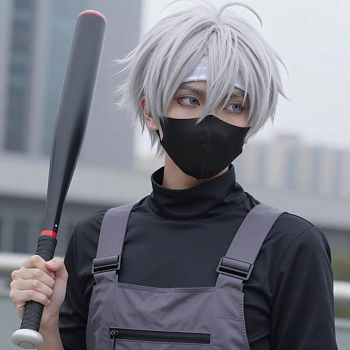 Anime Character in Urban Setting