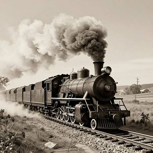 Vintage Steam Locomotive Philosophical Journey