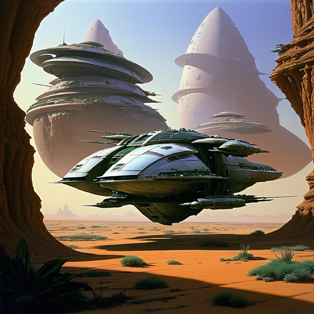 Cinematic Organic Dropship Lander Artwork