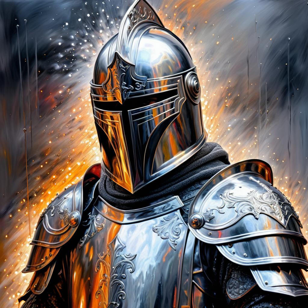 Seductive Knight in a Storm of Embers