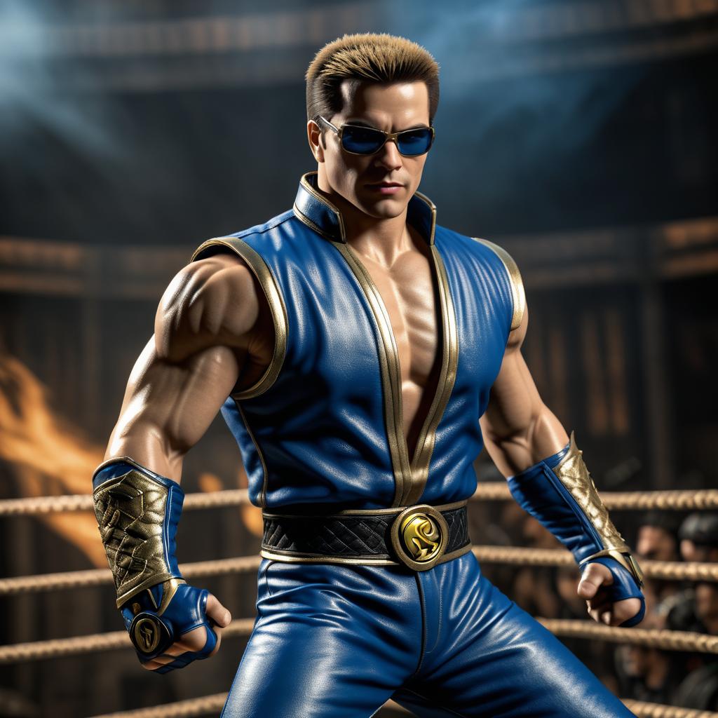 Photorealistic Johnny Cage Portrait