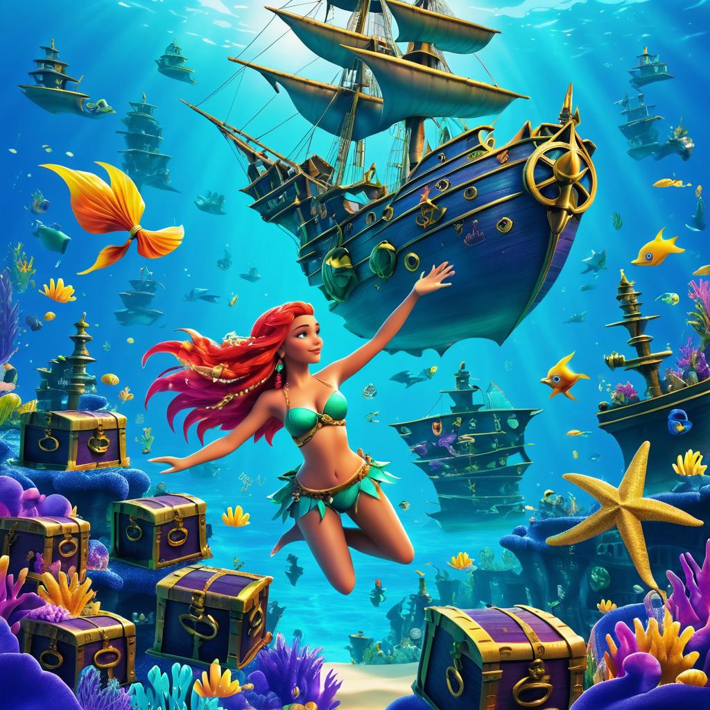 Vibrant Mermaid Adventure Movie Poster