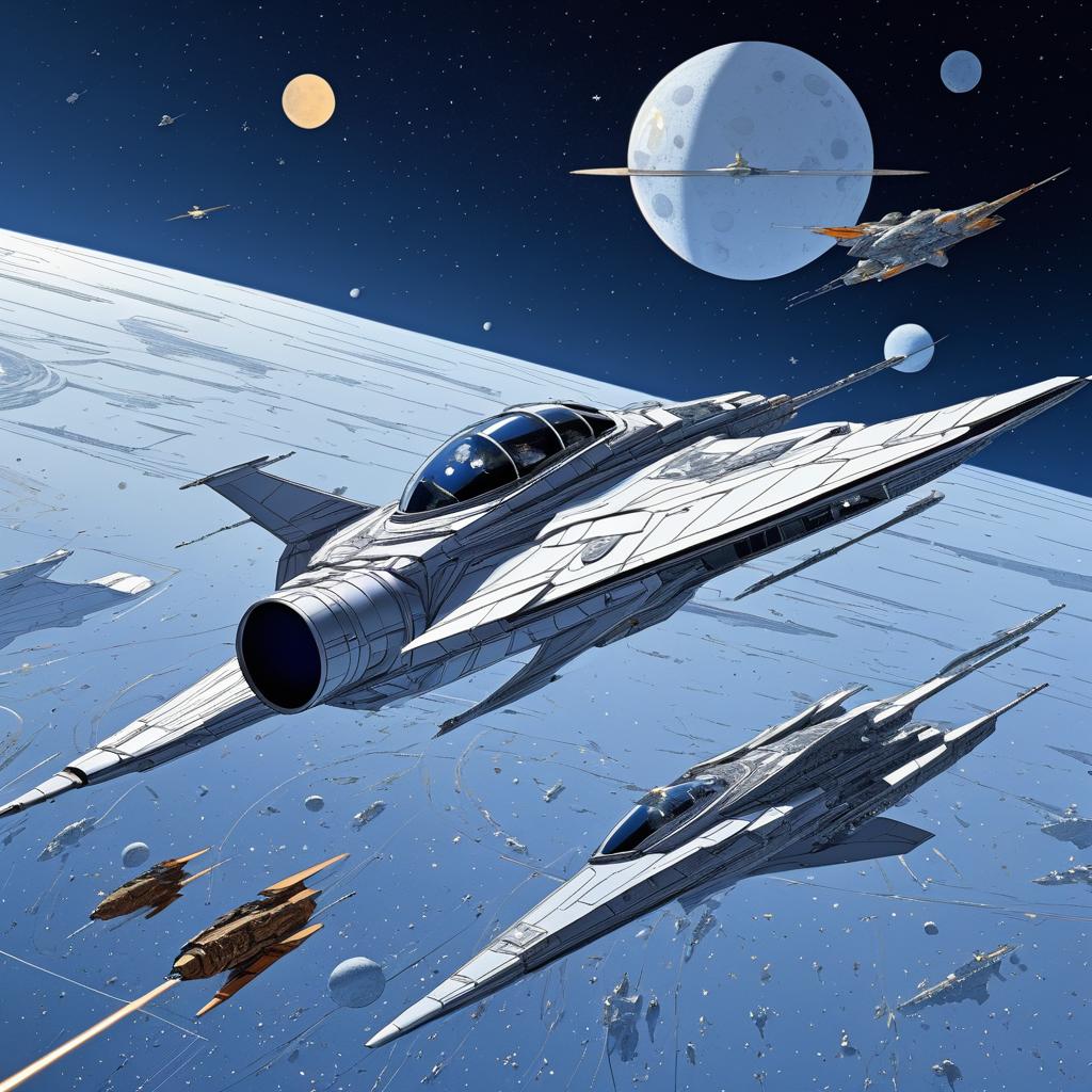 Epic Space Battle of Tiger Starfighters