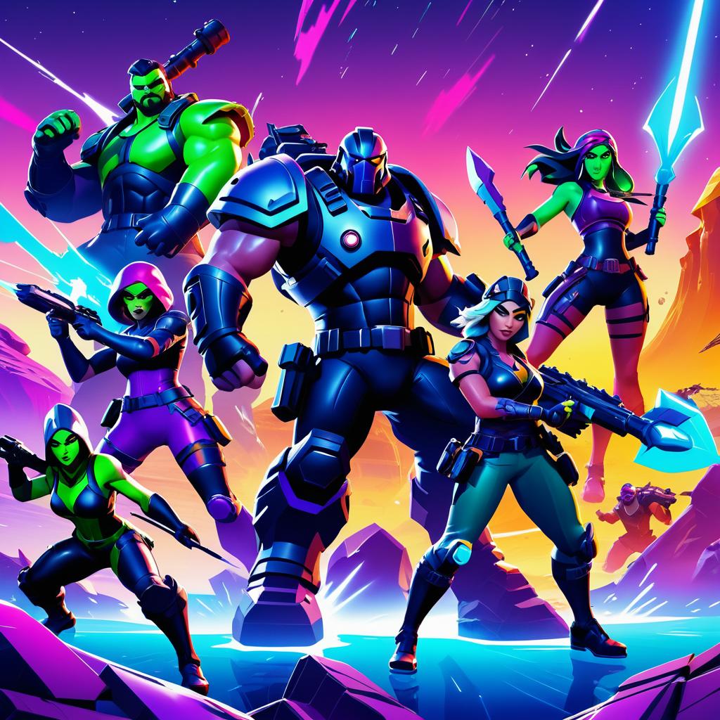 Vivid Fortnite Event Splash Art Design