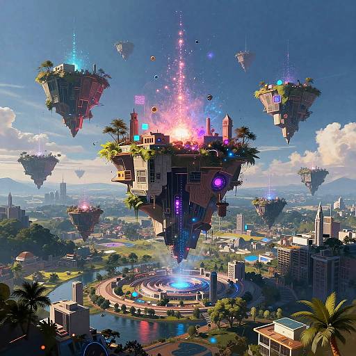 Ethereal Cyber Landscape Creation