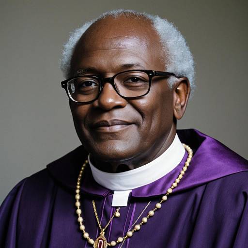 Elderly African Archbishop in Traditional Robes
