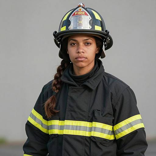 Female Black Firefighter Portrait