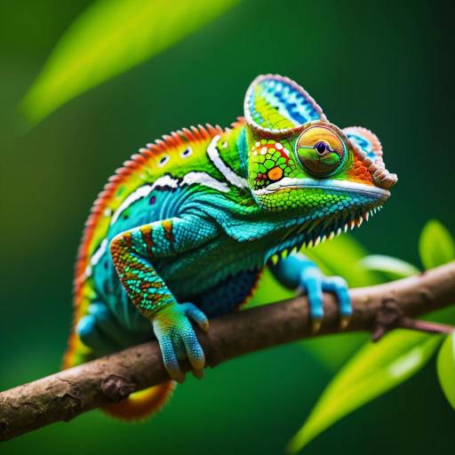 Vivid Chameleon: Macro Photography Delight