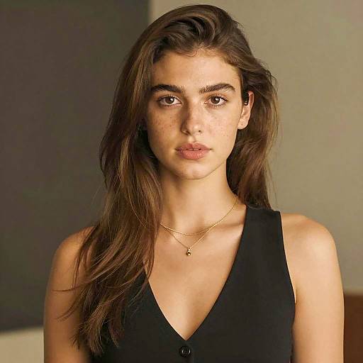 Portrait of a Young Woman in Warm Light