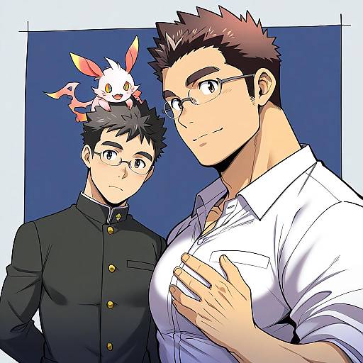 Illustration of Motoori shiro, tokyo afterschool summoners in the style of Aono shimo