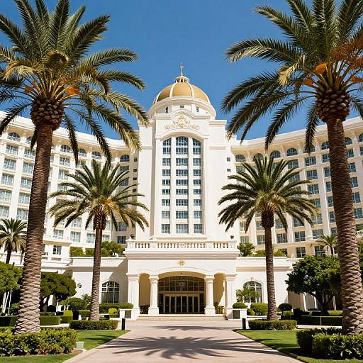 Luxury Hotel with Palm Trees