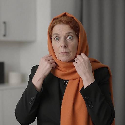 Vibrant Portrait of Stylish Woman indoors