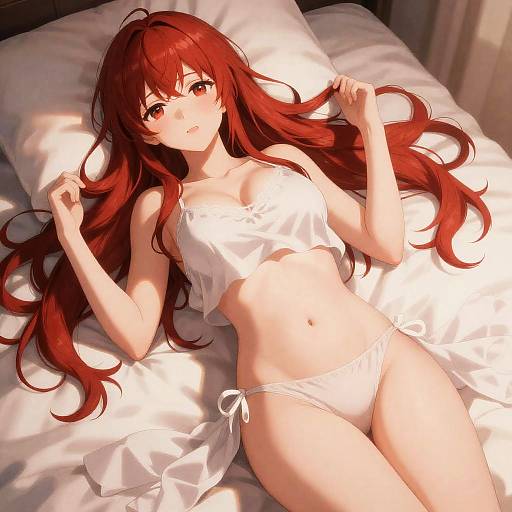 Realistic Demon Queen on Plush Bed