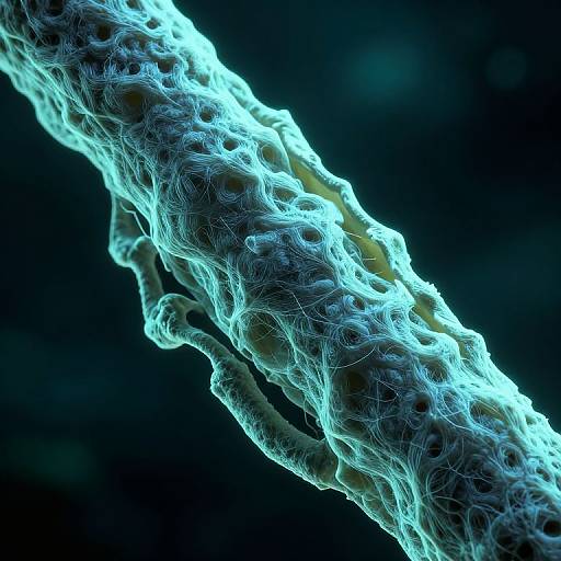 Bioluminescent Chitin Exoskeleton Close-up