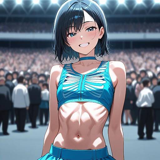 Idol Girl Smiling in Crowd