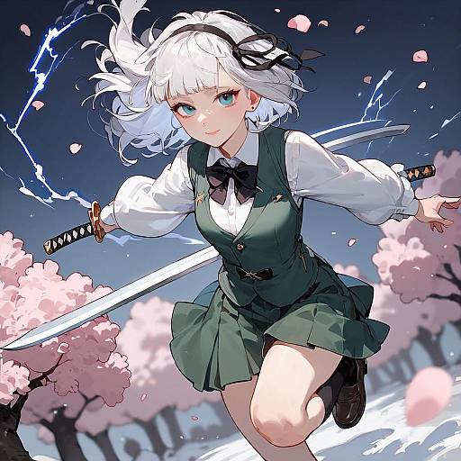 Konpaku Youmu Sword Aura Night