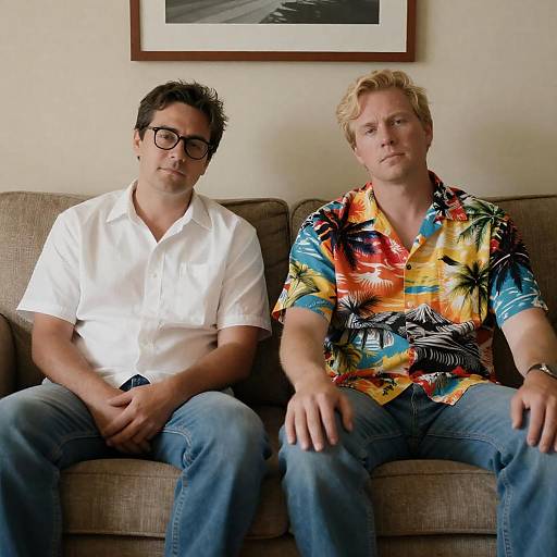 Casual Photograph of Two Men Relaxing