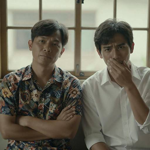 Intense Portrait of Two Asian Men