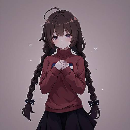 Illustration of Monoe, yume nikki in the style of Kurotofu