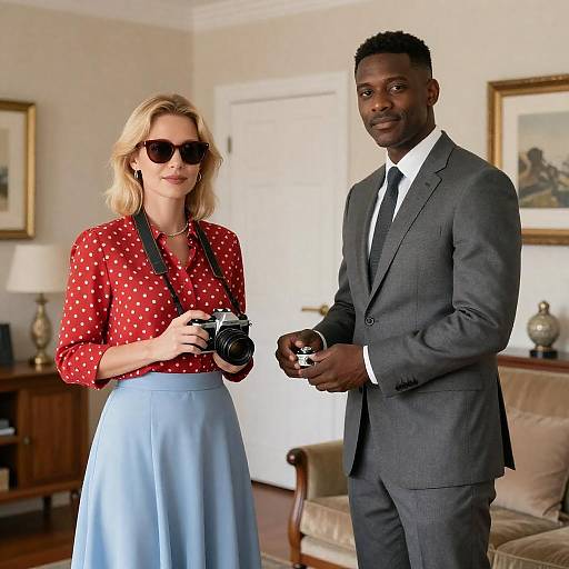 Candid Moment in Stylish Living Room