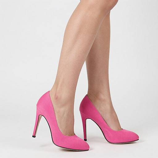 Stylish Pink Heels Against White Background