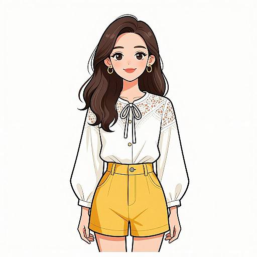 Smiling Woman in Chic Casual Outfit