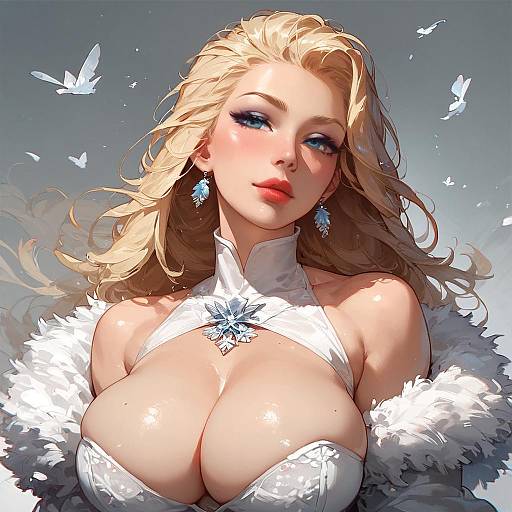 Emma Frost in Adam Hughes Style