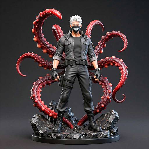 Mysterious CGI Statue with Tentacles