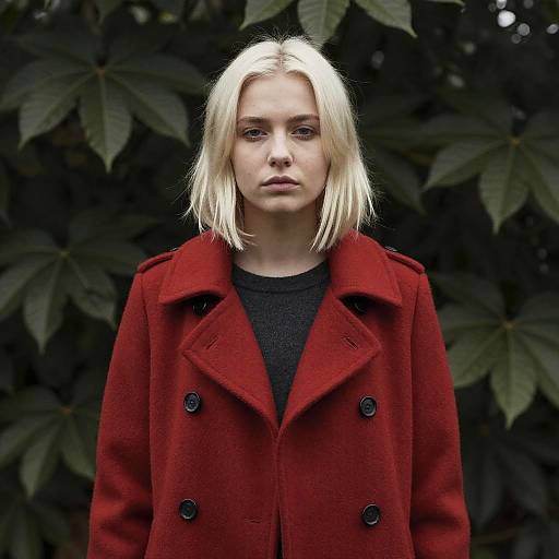 Moody Portrait of Platinum Blonde Woman