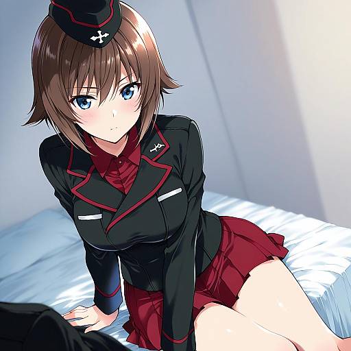 Illustration of Hida ema, girls und panzer in the style of Nakayama miyuki