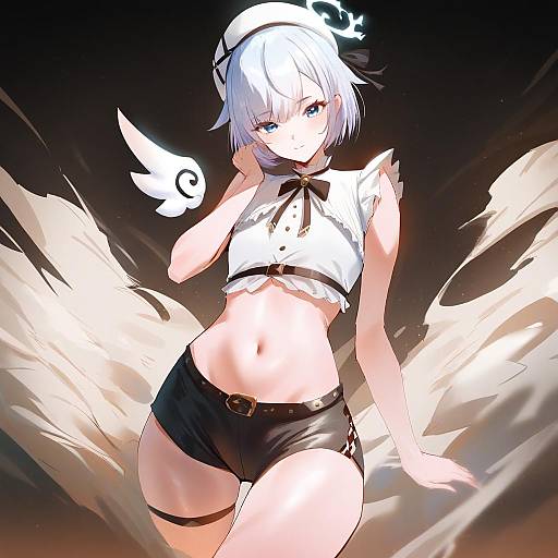 Illustration of Amemiya nazuna, vshojo in the style of Rororo