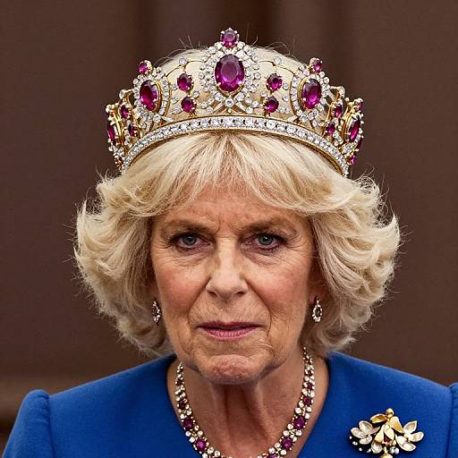 Vintage Gold Tiara with Rubies