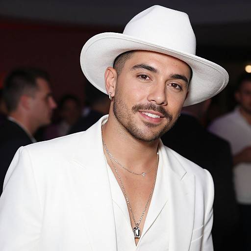 Stylish Man in White Party Outfit