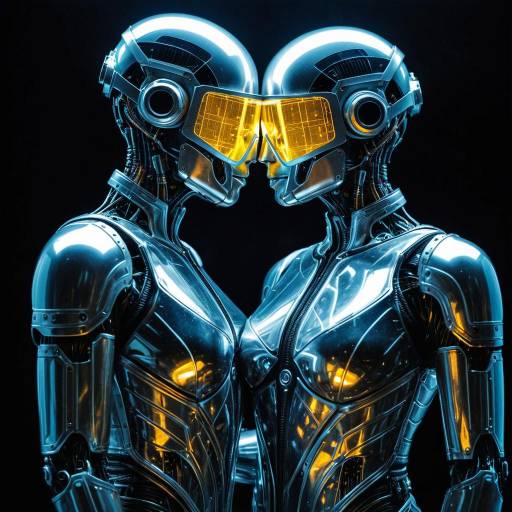 Futuristic Kiss: Human-Robot Portrait