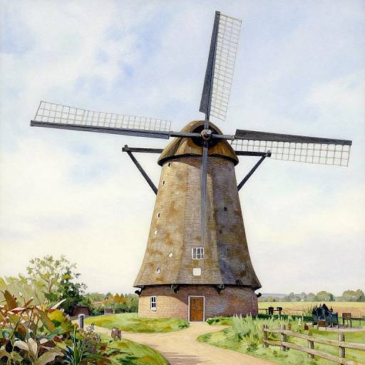 Regentag Pin Mill Suffolk Watercolor