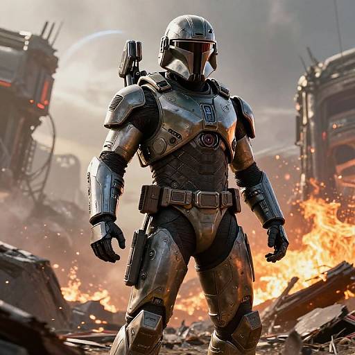 Master Chief in Futuristic Warzone