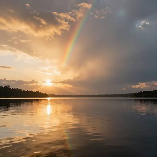 Serene Lake and Sky Reflections