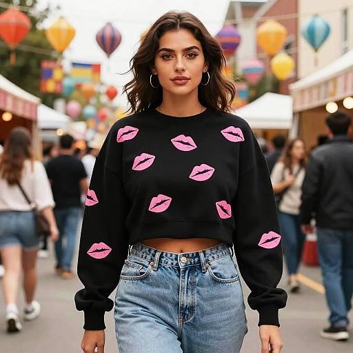 Stocky Woman at Vibrant Street Festival