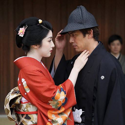 Intense Traditional Japanese Portrait