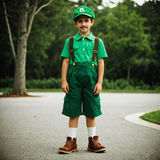 Realistic Luigi Boys Costume Portrait