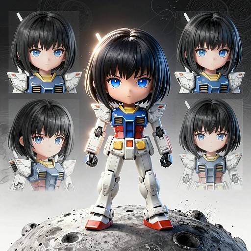 Ultra-Detailed Miniature Gundam Girl