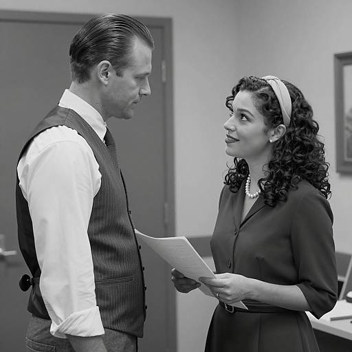 Romantic Indoor Portrait in Black and White