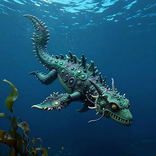 Hyperrealistic Ornate Sea Monster