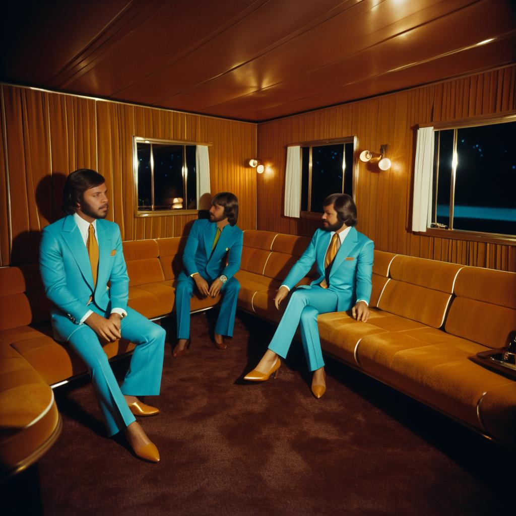 1970s Luxury Cabin Party with Polyester Suits