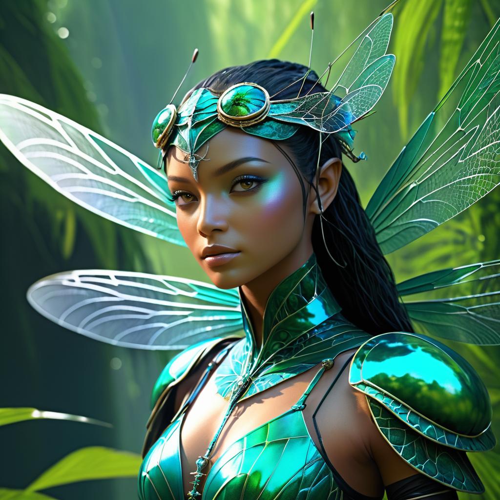 Fantasy Dragonfly Humanization Art