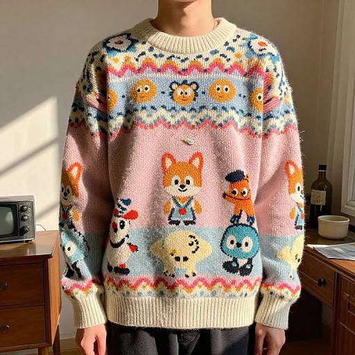 Whimsical Chara Sweater in Pastels